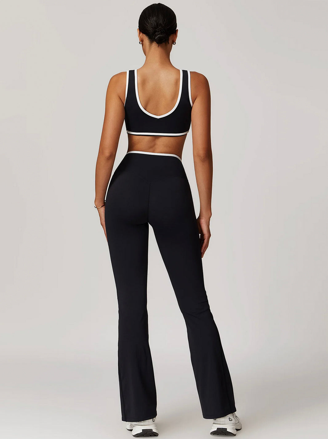 Black High Waist Wide-Leg Trousers - Women's Casual Yoga and Lounge Pants