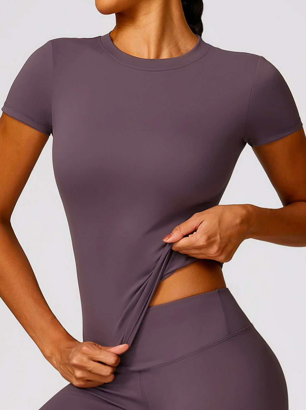 Gym Yoga Wear Tops Lua Black T-shirt By MyLibi – Short Sleeves