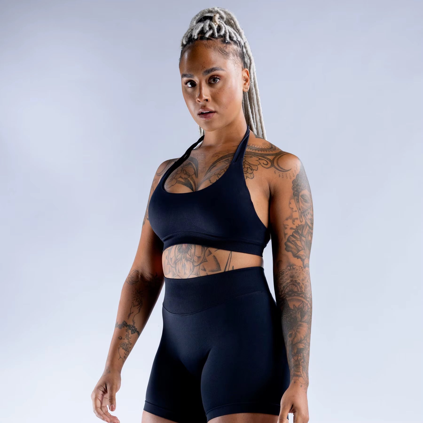 Hot High Impact Halter Push-Up Sports Bra