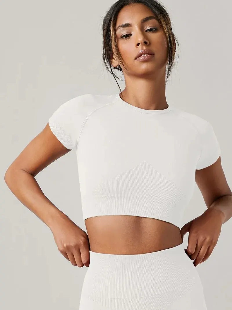 Seamless Short Sleeve Cropped Top