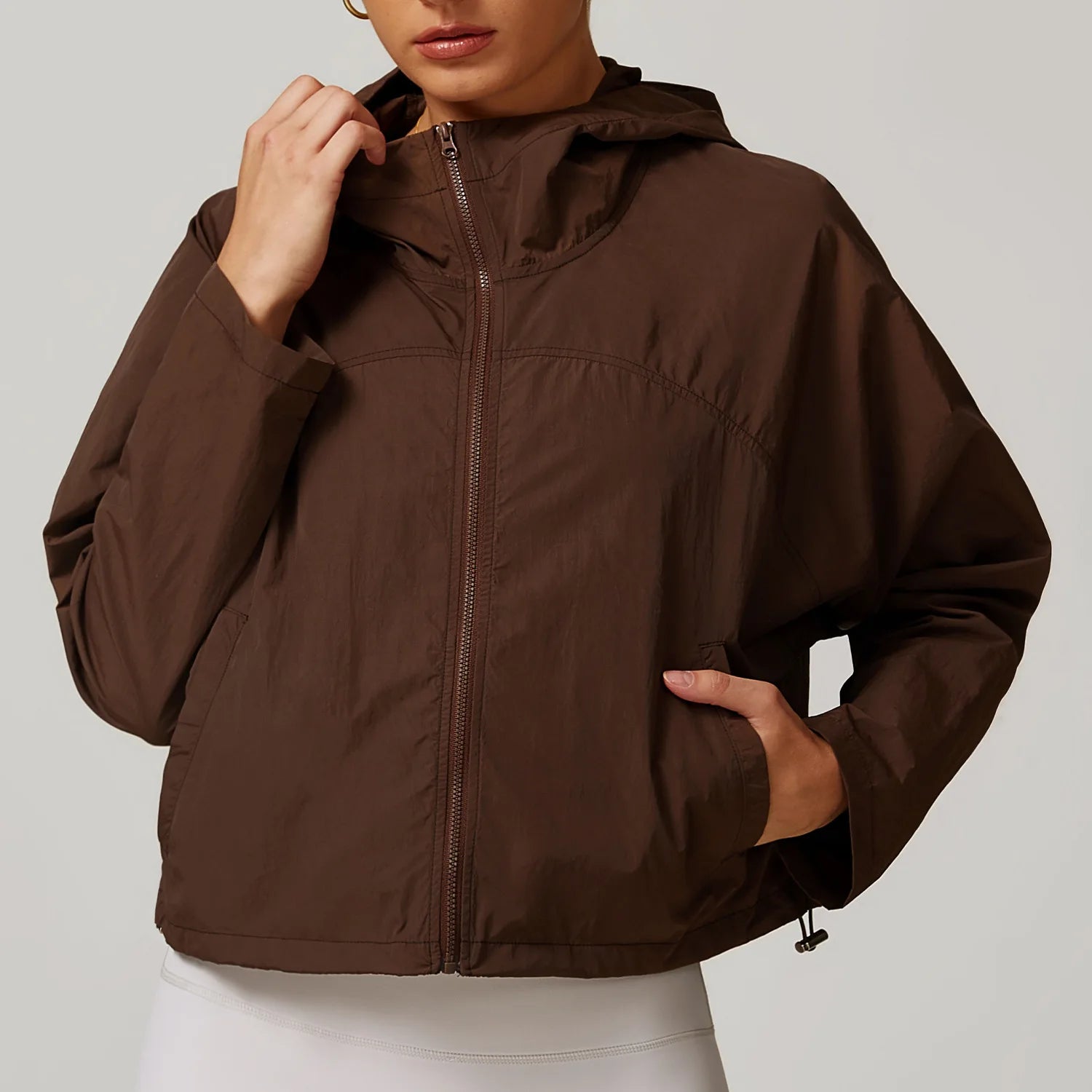 Outdoor Long Sleeve Slim Quick Dry Zipper Running Jacket