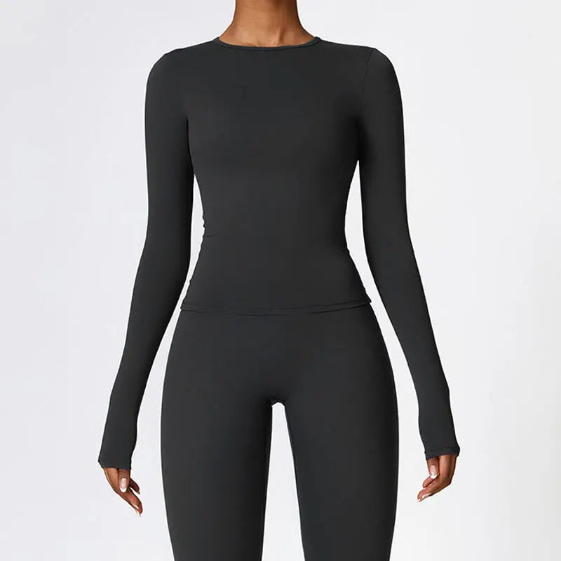 Long Sleeve Fitted Workout Top