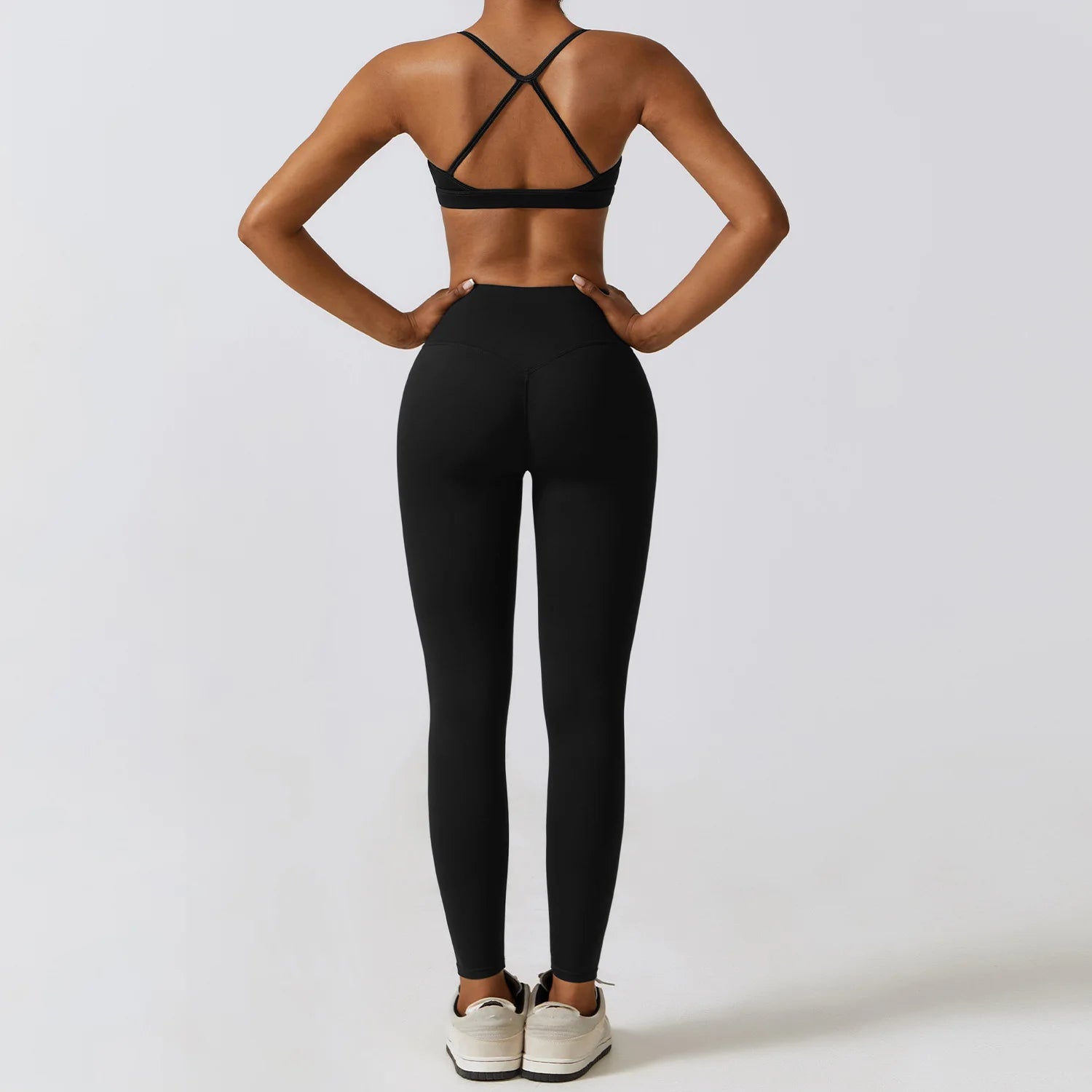 Seamless Long Sleeve Fitness Crop Top & High Waisted Leggings Set