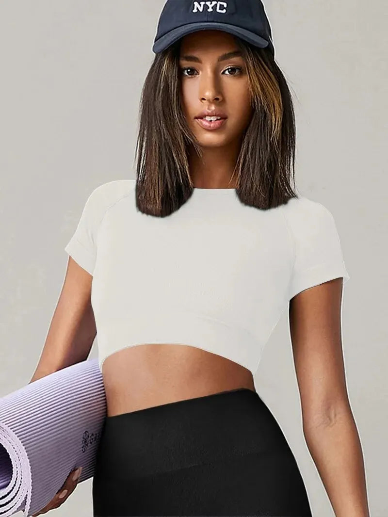 Seamless Short Sleeve Cropped Top