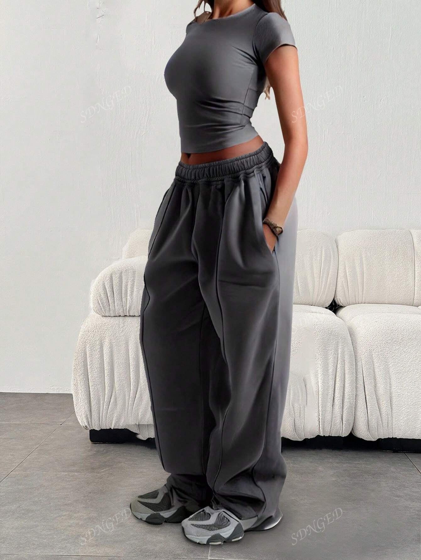 Oversized Wide-Leg Sweatpants – Casual Comfortable