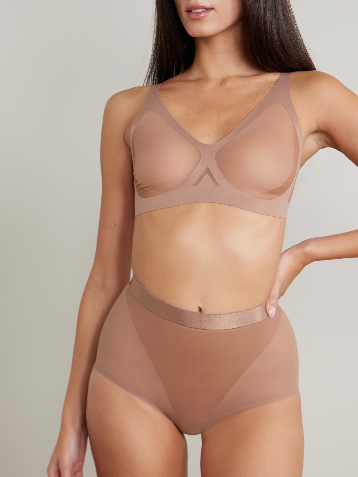 Spanx - Spanxsupersmooth Sheersense Stretch Briefs - Brown