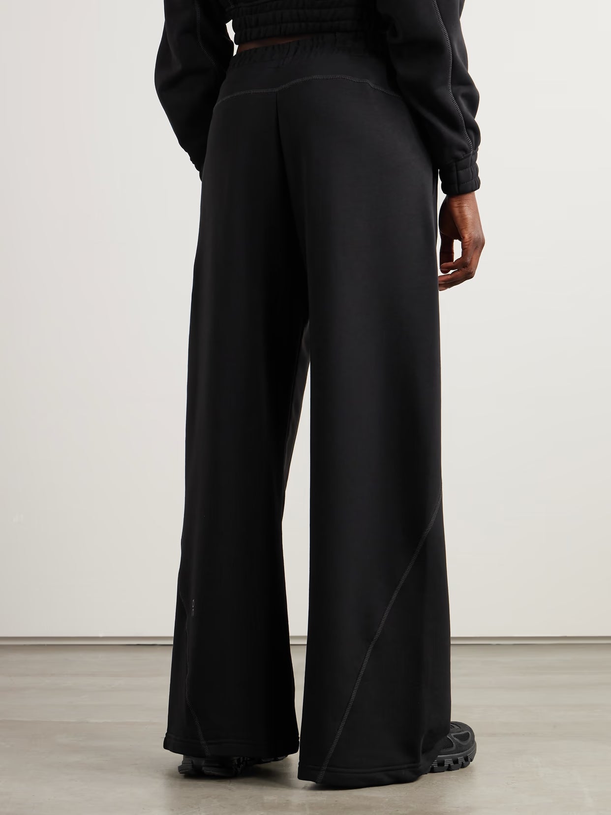 ON - + Fka Twigs Club Cotton-blend Jersey Wide-leg Track Pants - Black