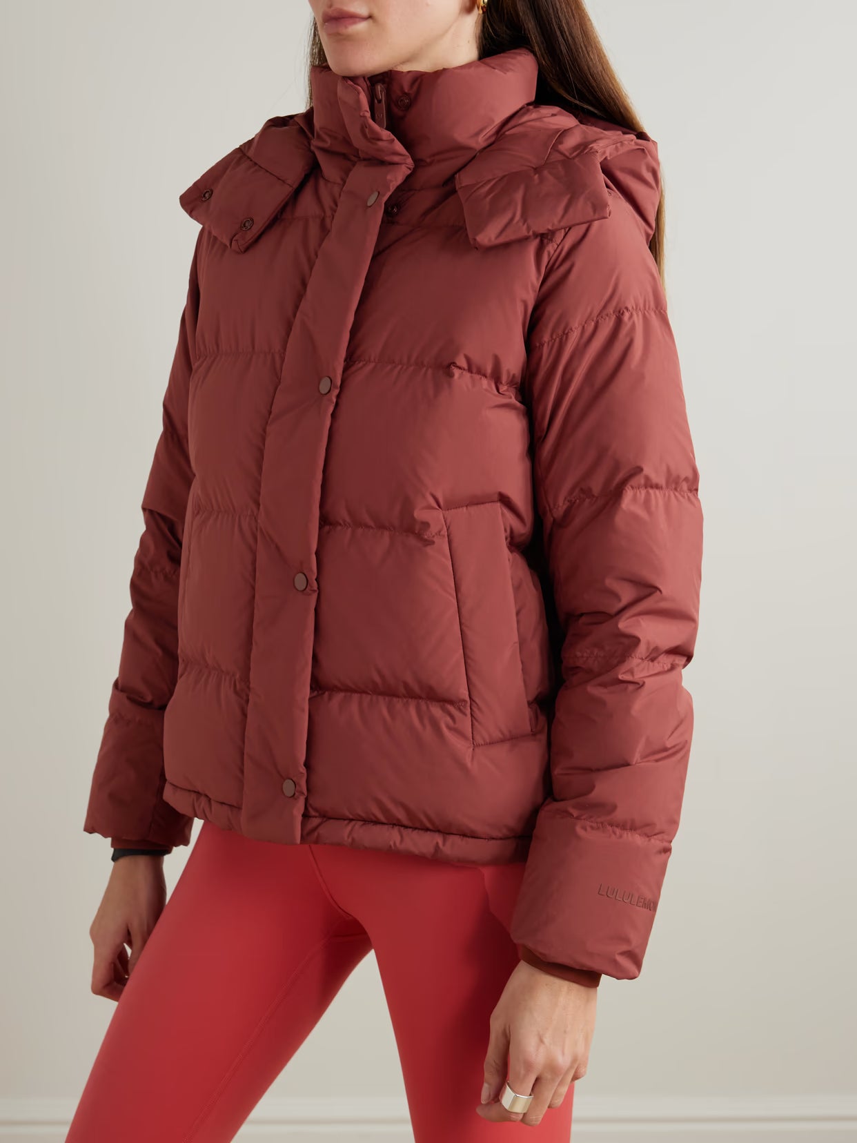lululemon - Wunder Puff Hooded Quilted Glyde Down Jacket - Burgundy