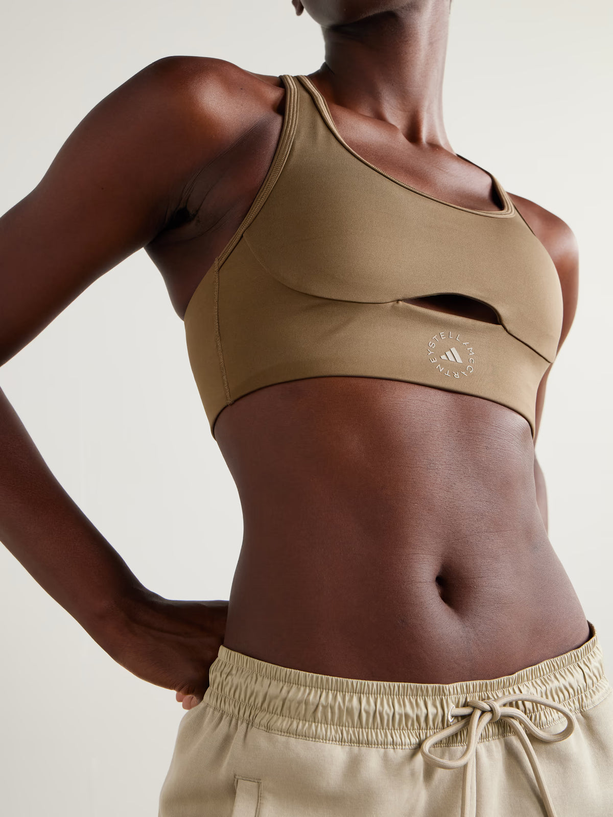 adidas by Stella McCartney - Truestrength Stretch Recycled-jersey Sports Bra - Brown