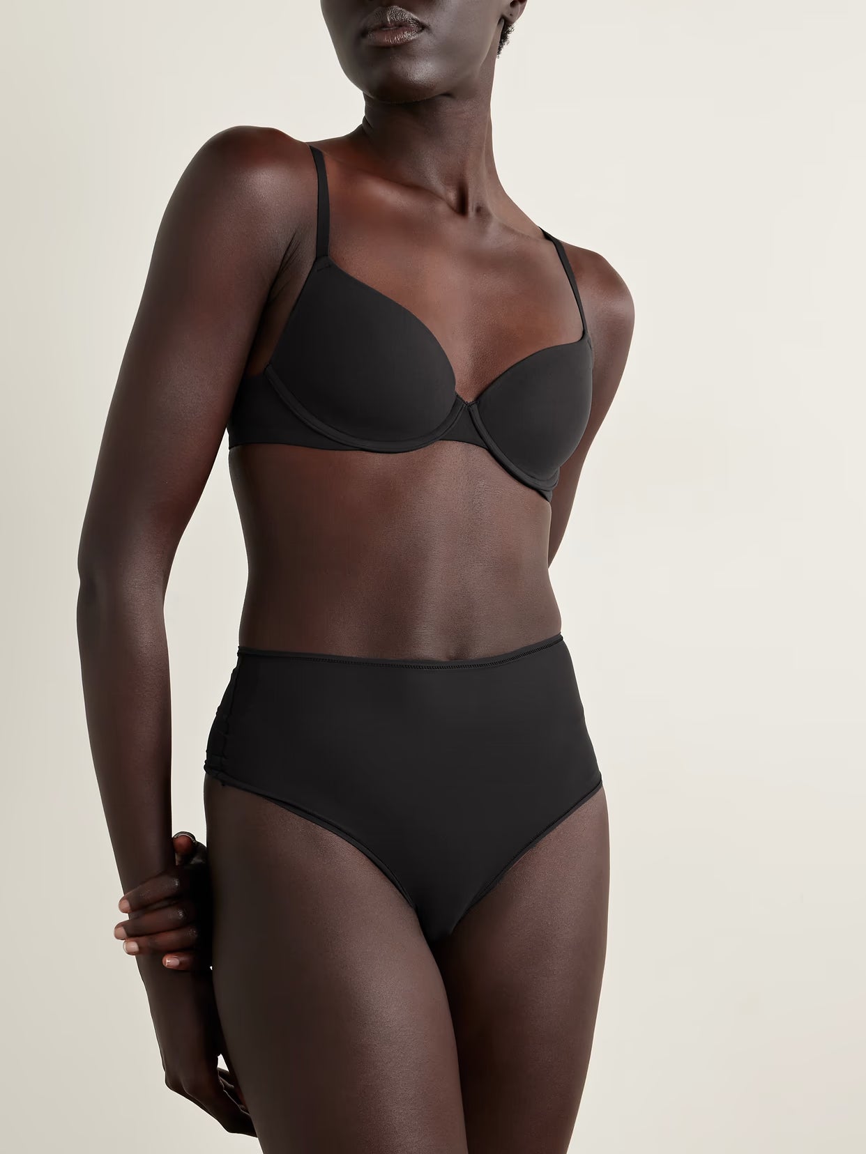 SKIMS - Fits Everybody High Waisted Thong - Onyx