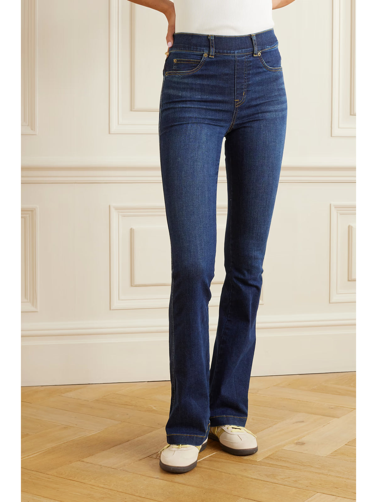 Spanx - High-rise Flared Jeans - Blue