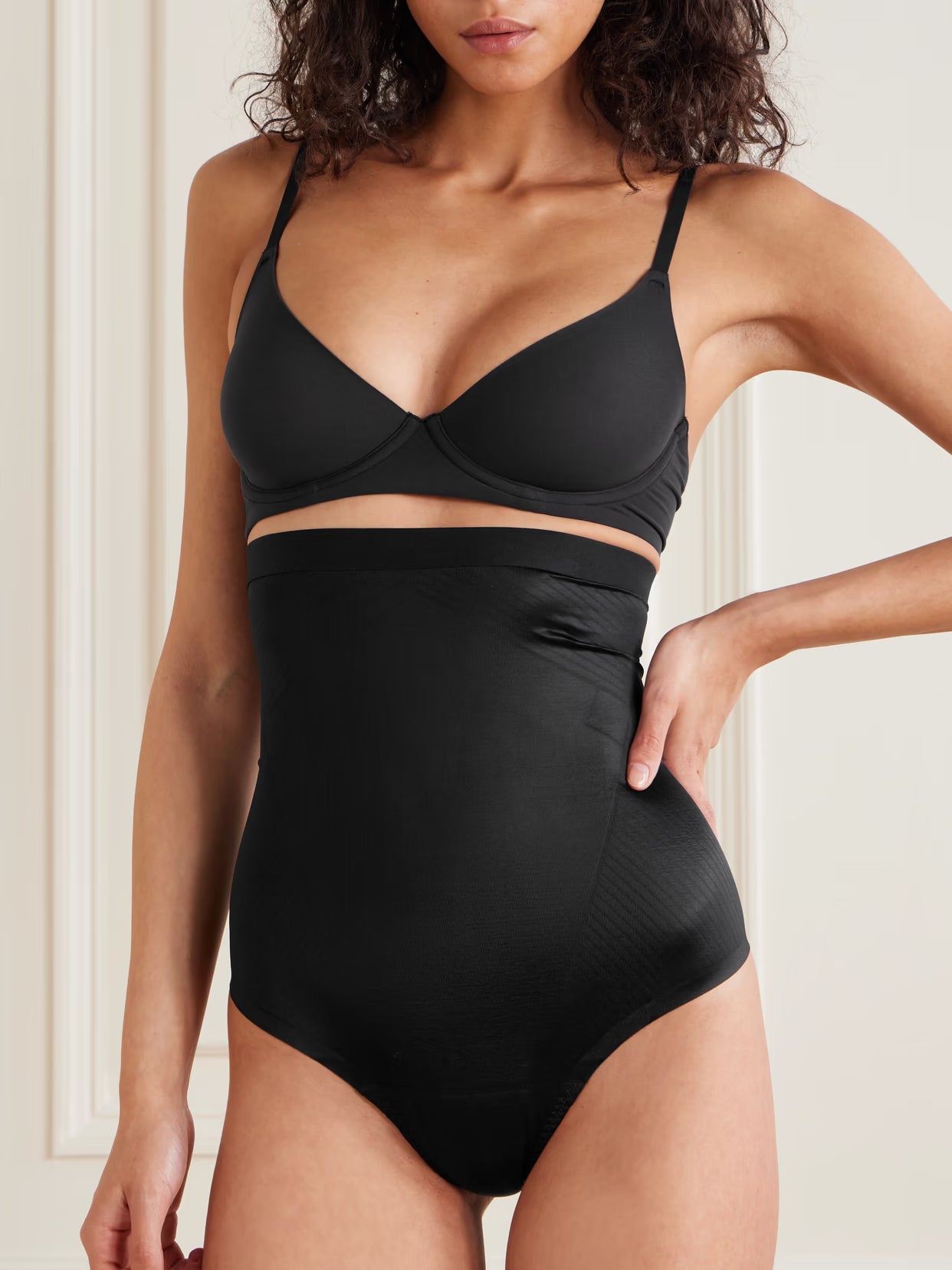 Spanx - Spanxshape Invisible High-waisted Thong - Black