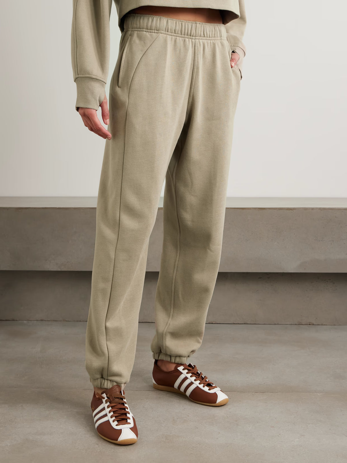 lululemon - Scuba Mid-rise Cotton-blend Jersey Track Pants - Neutrals