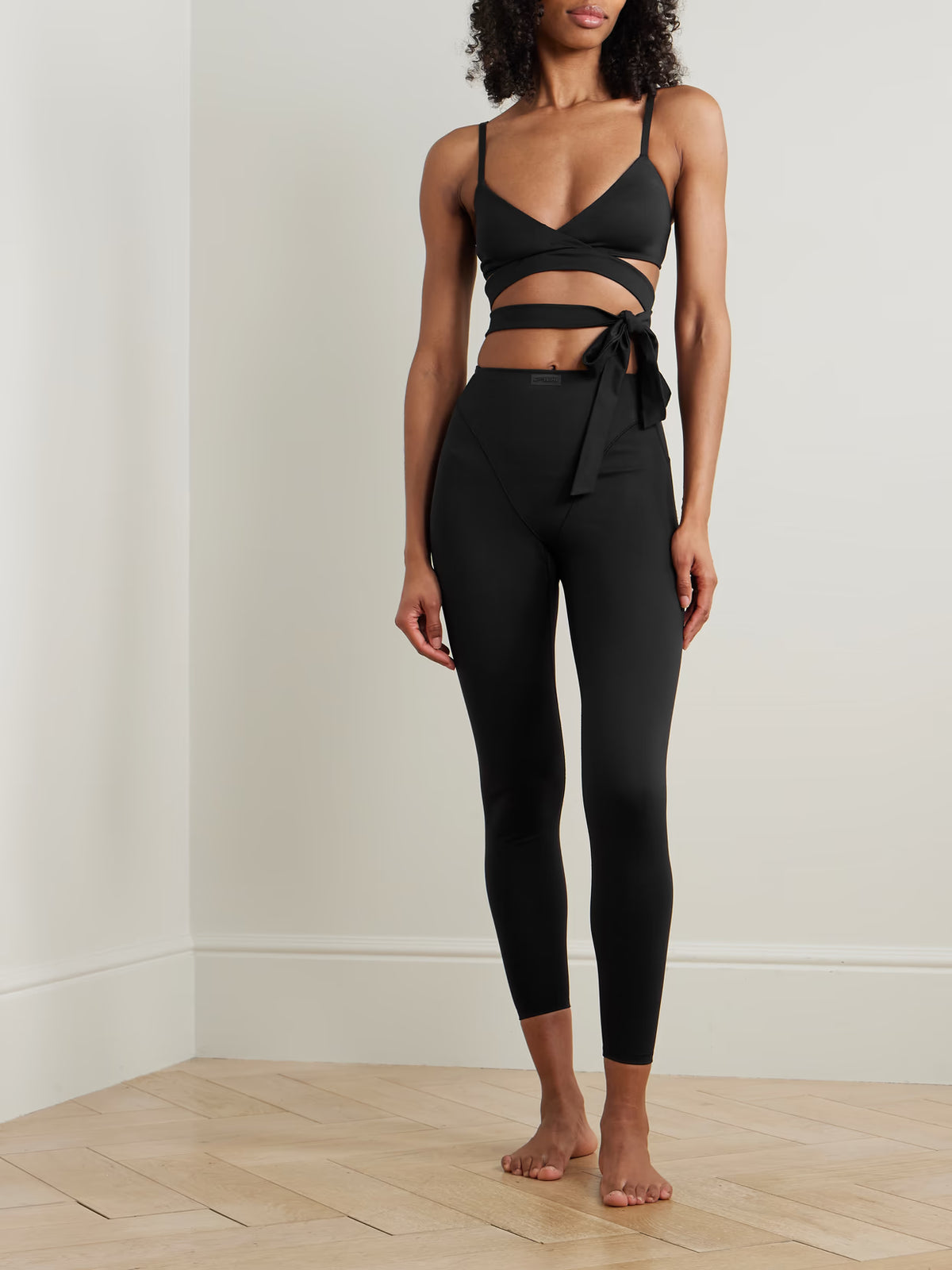 SKIMS - + Nike Wrap Front Bra - Obsidian