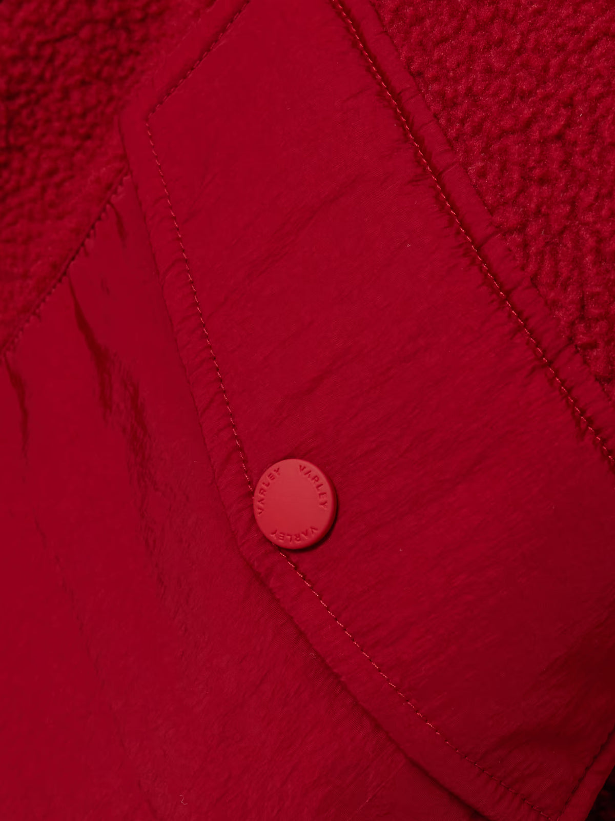 Varley - Marina Shell-trimmed Recycled-fleece Jacket - Red