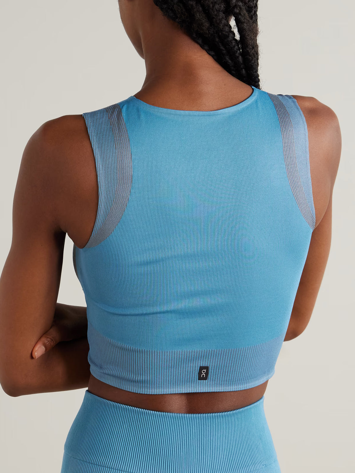 ON - Studio Cropped Ribbed Stretch Tank - Blue
