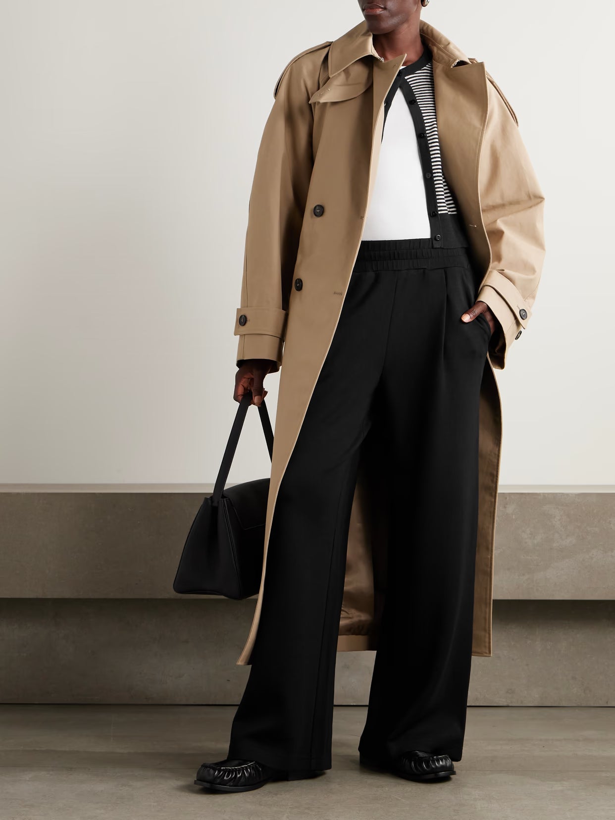 Varley - The Extra Wide Leg Pleated Doublesoft Wide-leg Pants - Black