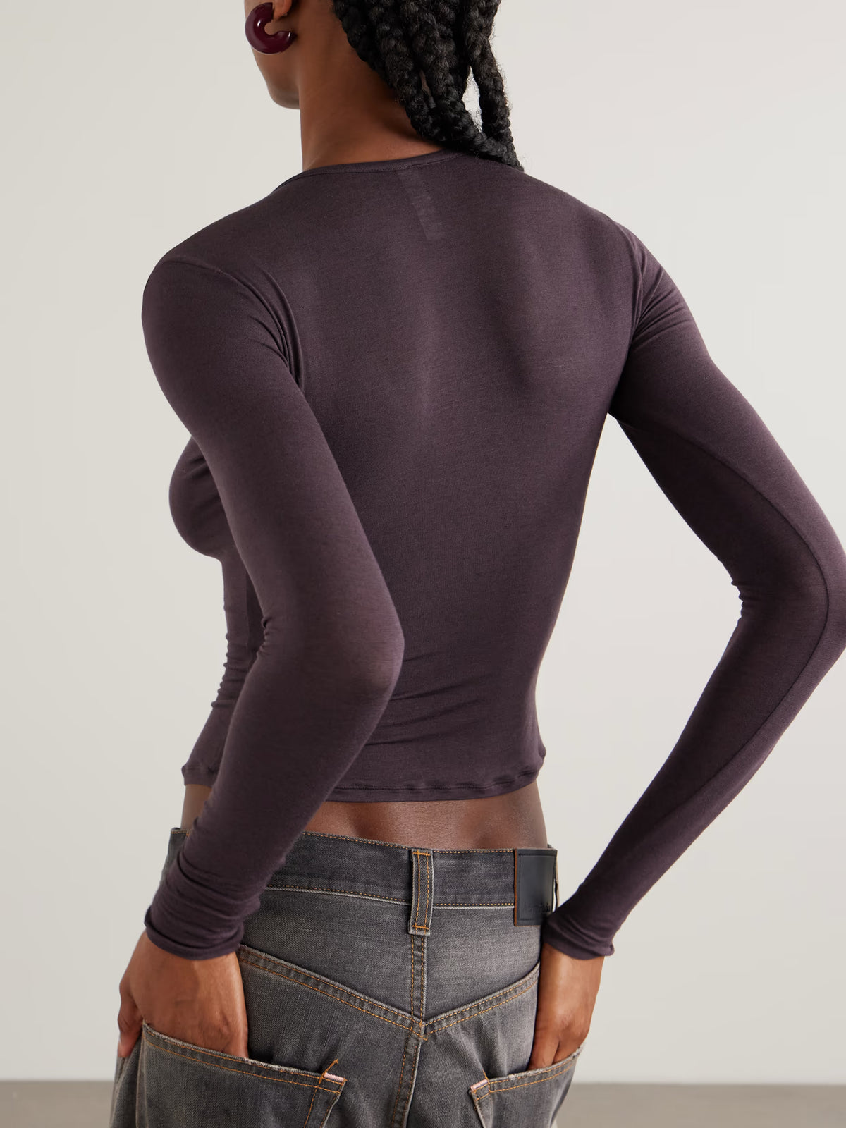 SKIMS - Sheer Modal-blend Cardigan - Phoenix