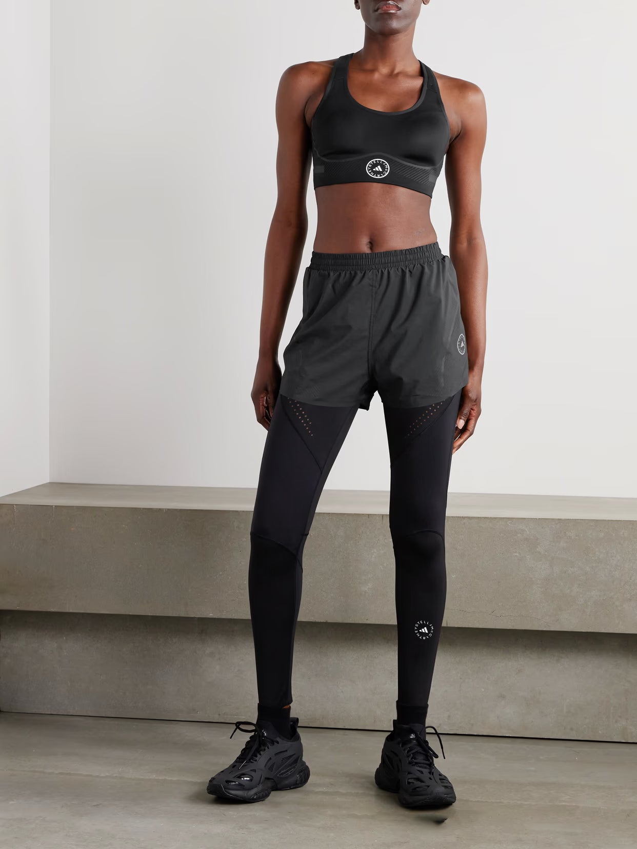 adidas by Stella McCartney - Truepace Recycled-shell Shorts - Black