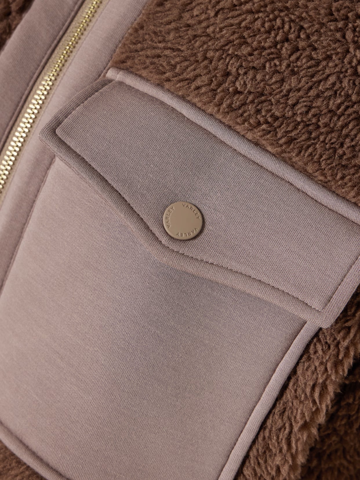 Varley - Lowell Doublesoft-trimmed Fleece Jacket - Brown