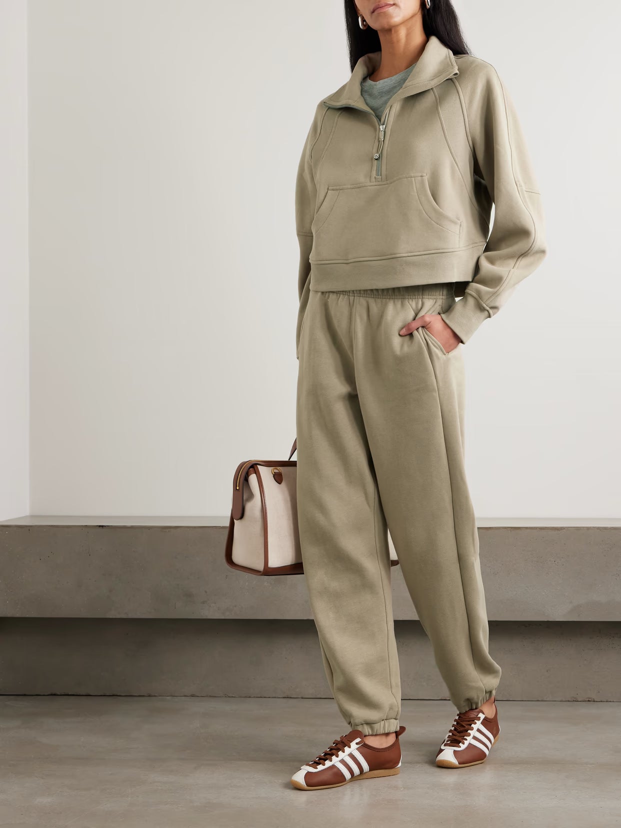 lululemon - Scuba Mid-rise Cotton-blend Jersey Track Pants - Neutrals