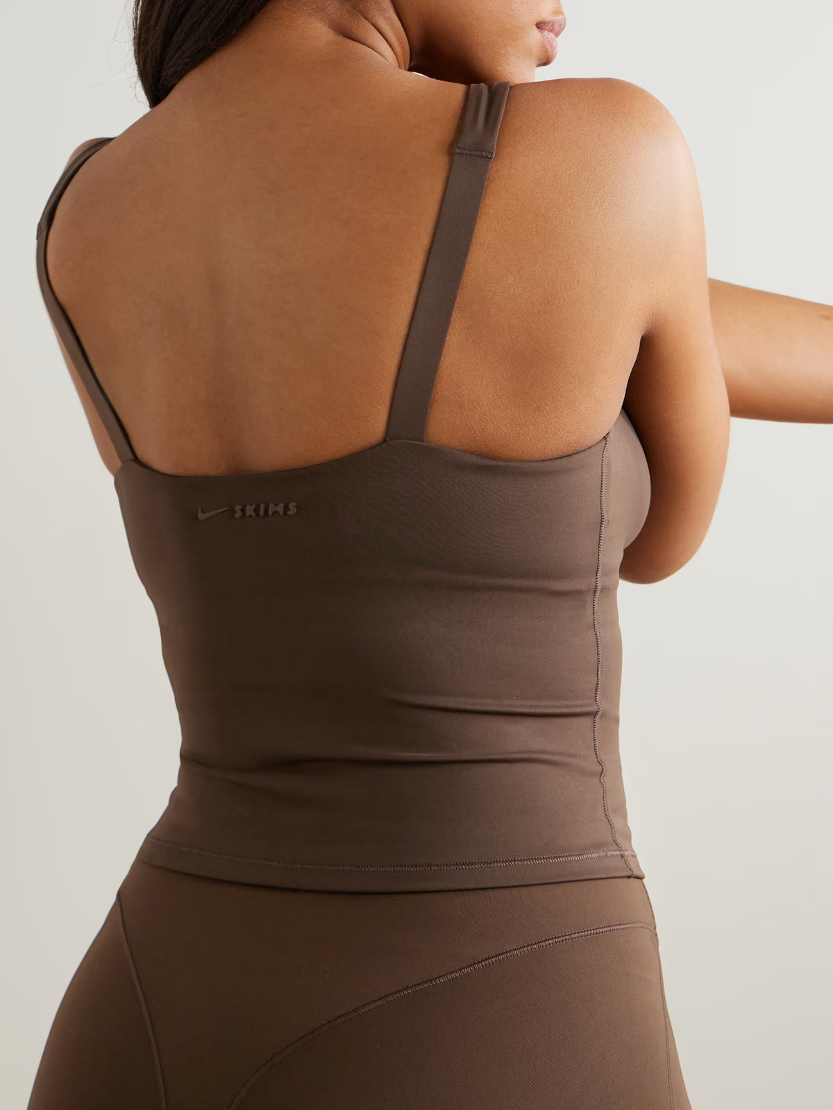SKIMS - + Nike Square Neck Tank - Dark Sepia