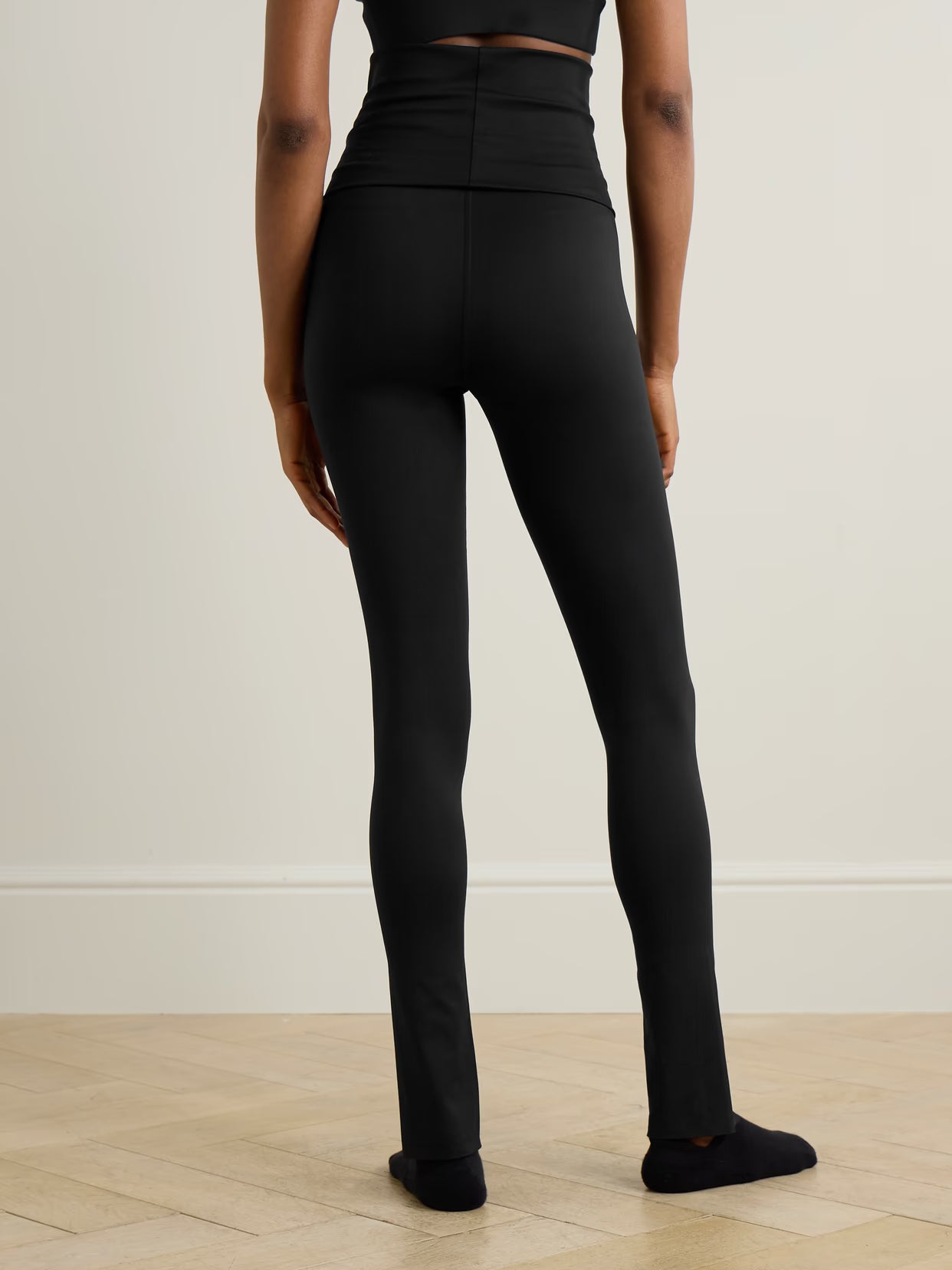 adidas by Stella McCartney - Truestrength Logo-jacquard Recycled Stretch-jersey Leggings - Black