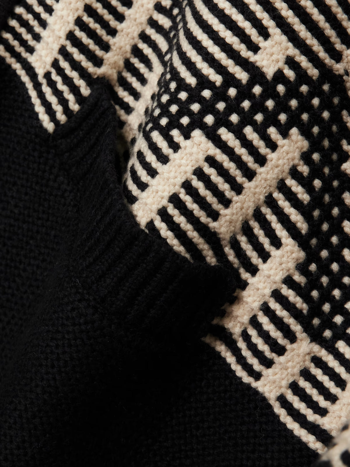 Varley - Linnea Fair Isle Cotton-blend Cardigan - Black