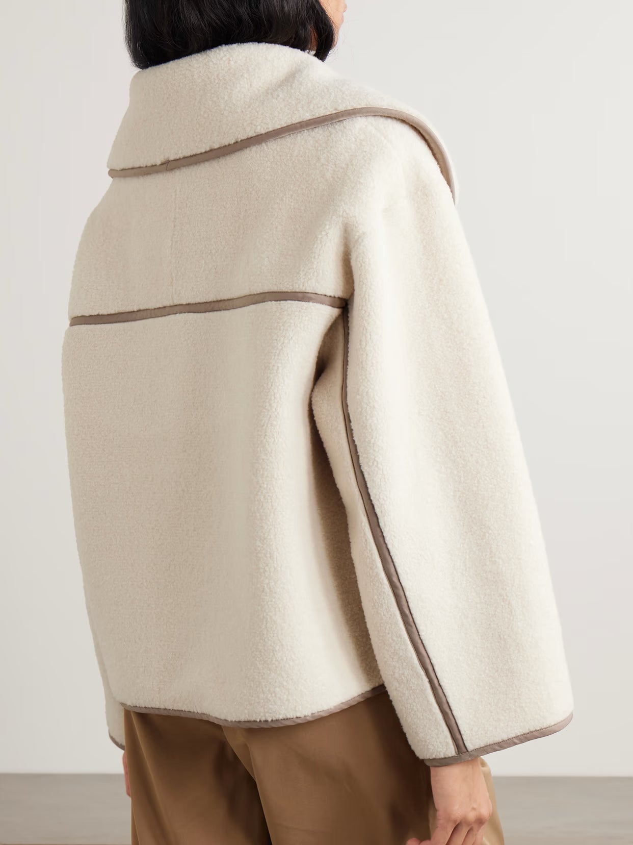 Varley - Romane Jersey-trimmed Fleece Jacket - Cream
