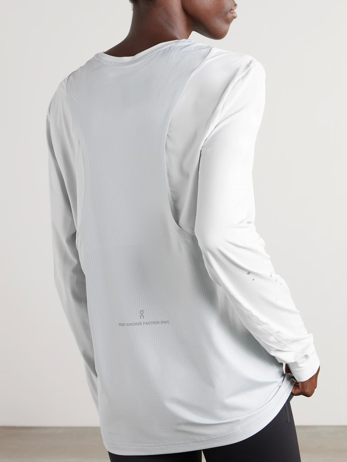 ON - + Post Archive Faction Paneled Mesh And Stretch-jersey T-shirt - Off-white