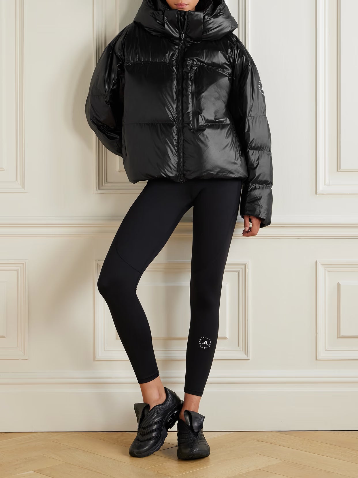 adidas by Stella McCartney - Hooded Padded Quilted Recycled Shell Jacket - Black