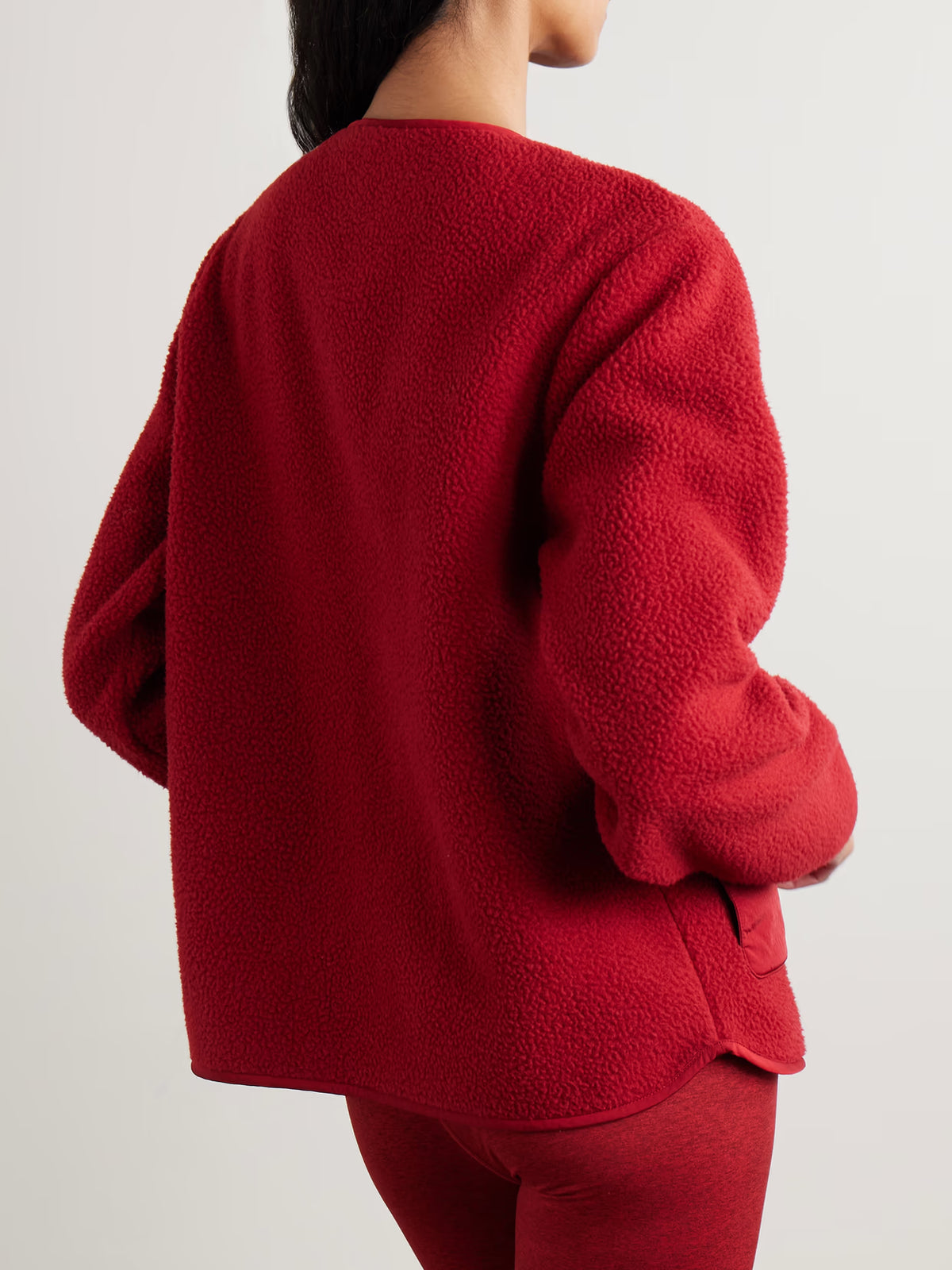 Varley - Marina Shell-trimmed Recycled-fleece Jacket - Red