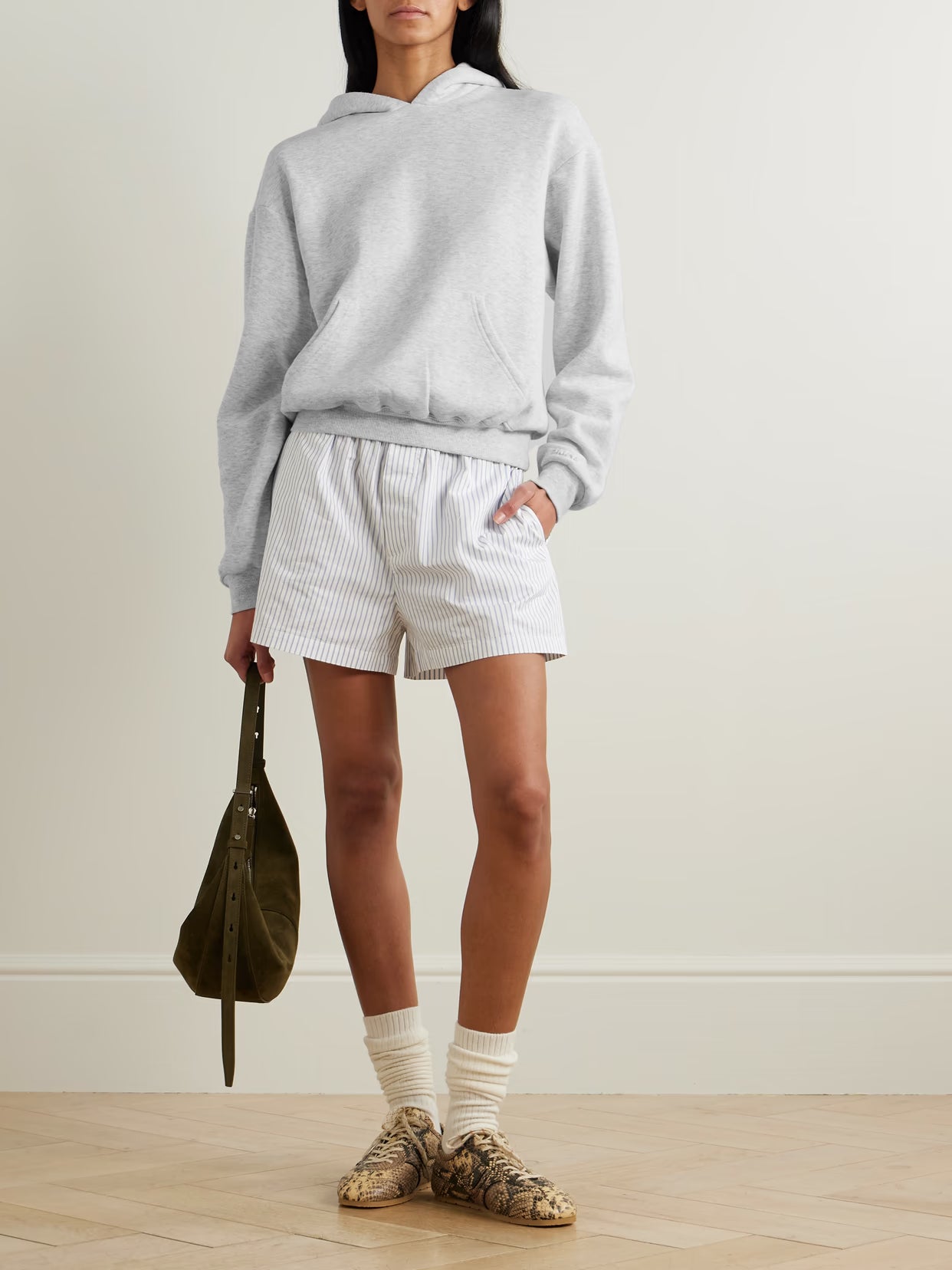 SKIMS - Classic Hoodie - Light Heather Grey