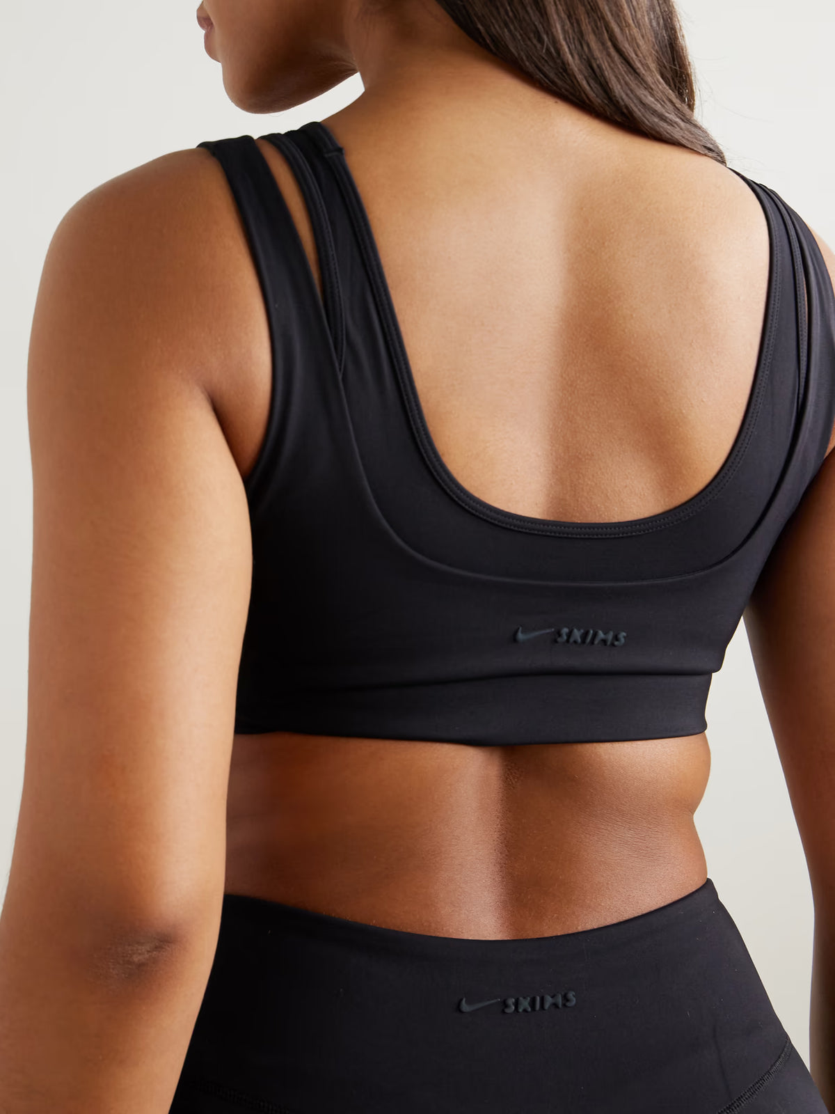SKIMS - + Nike Double Strap Scoop Bra - Obsidian