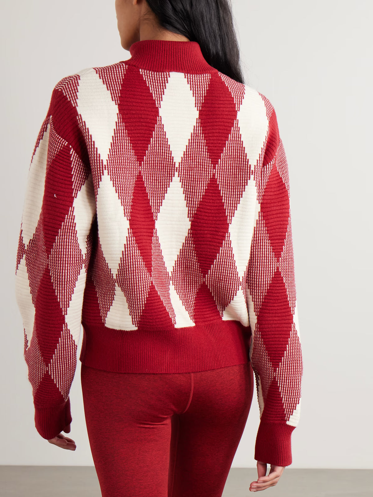 Varley - Karina Jacquard-knit Cardigan - Red