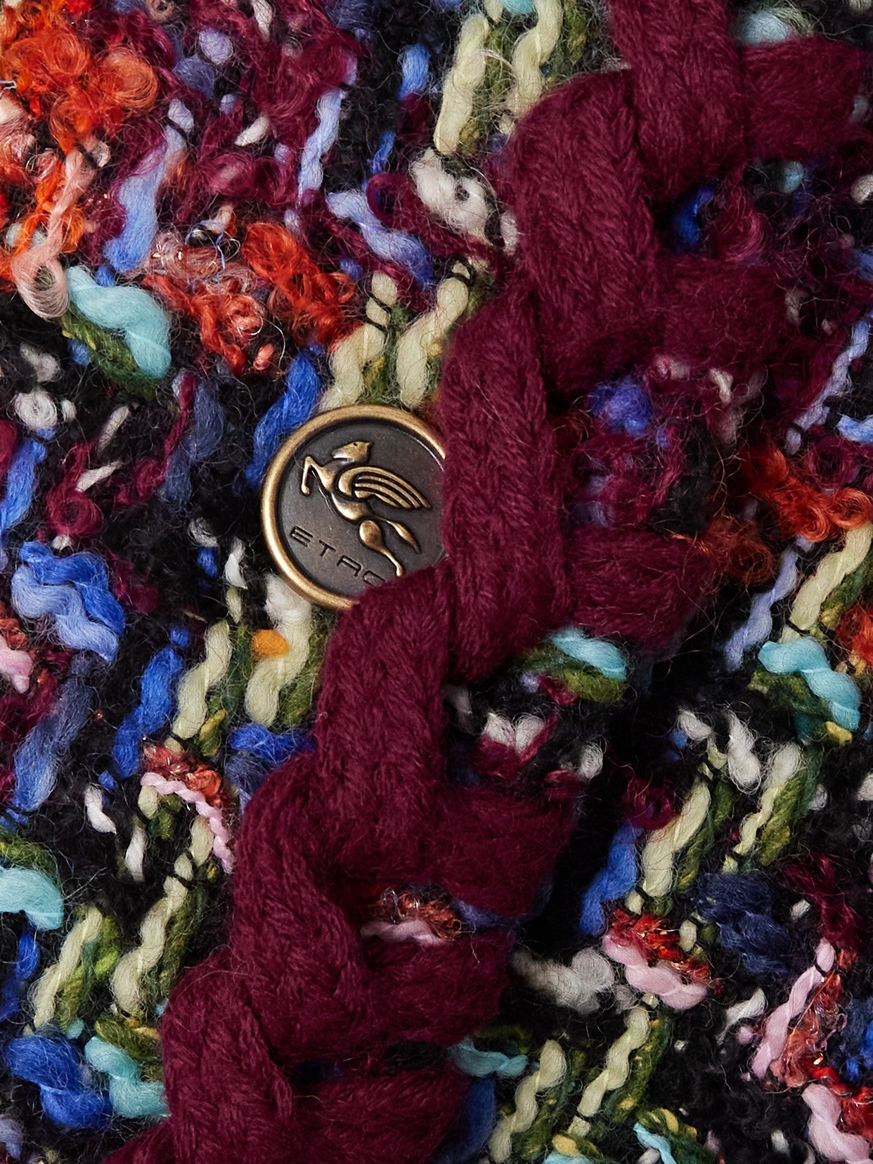 Etro - Tweed Poncho - Brown