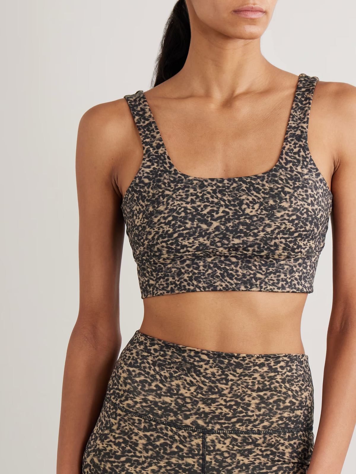 Varley - Cori Leopard-print Freesoft Jersey Sports Bra - Animal print