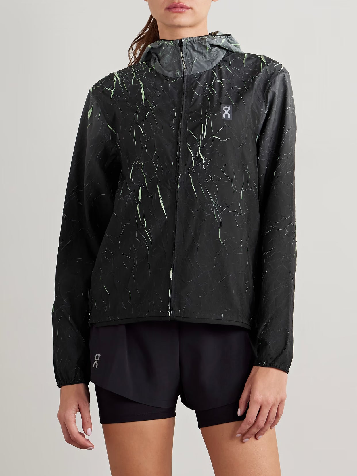 ON - Pace Run Hooded Textured Recycled-shell Jacket - Black