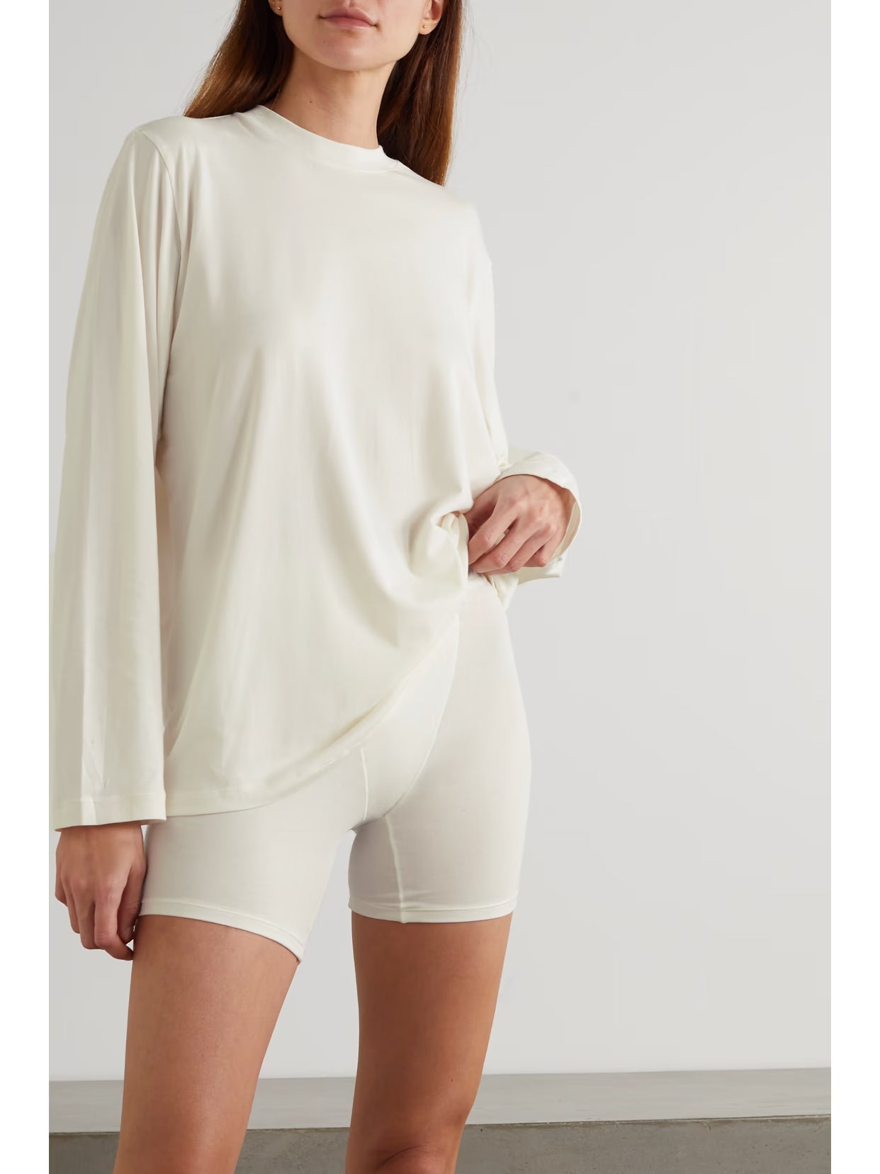 SKIMS - Boyfriend Stretch-modal And Cotton-blend Jersey Boxer Shorts - Marble