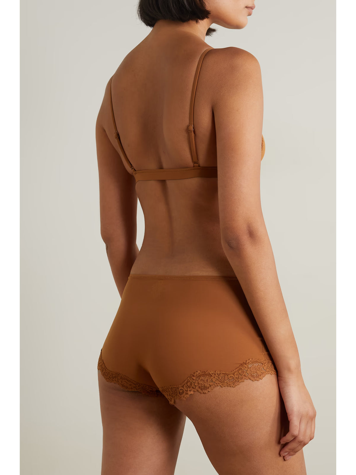 SKIMS - Fits Everybody Lace Triangle Bralette - Bronze