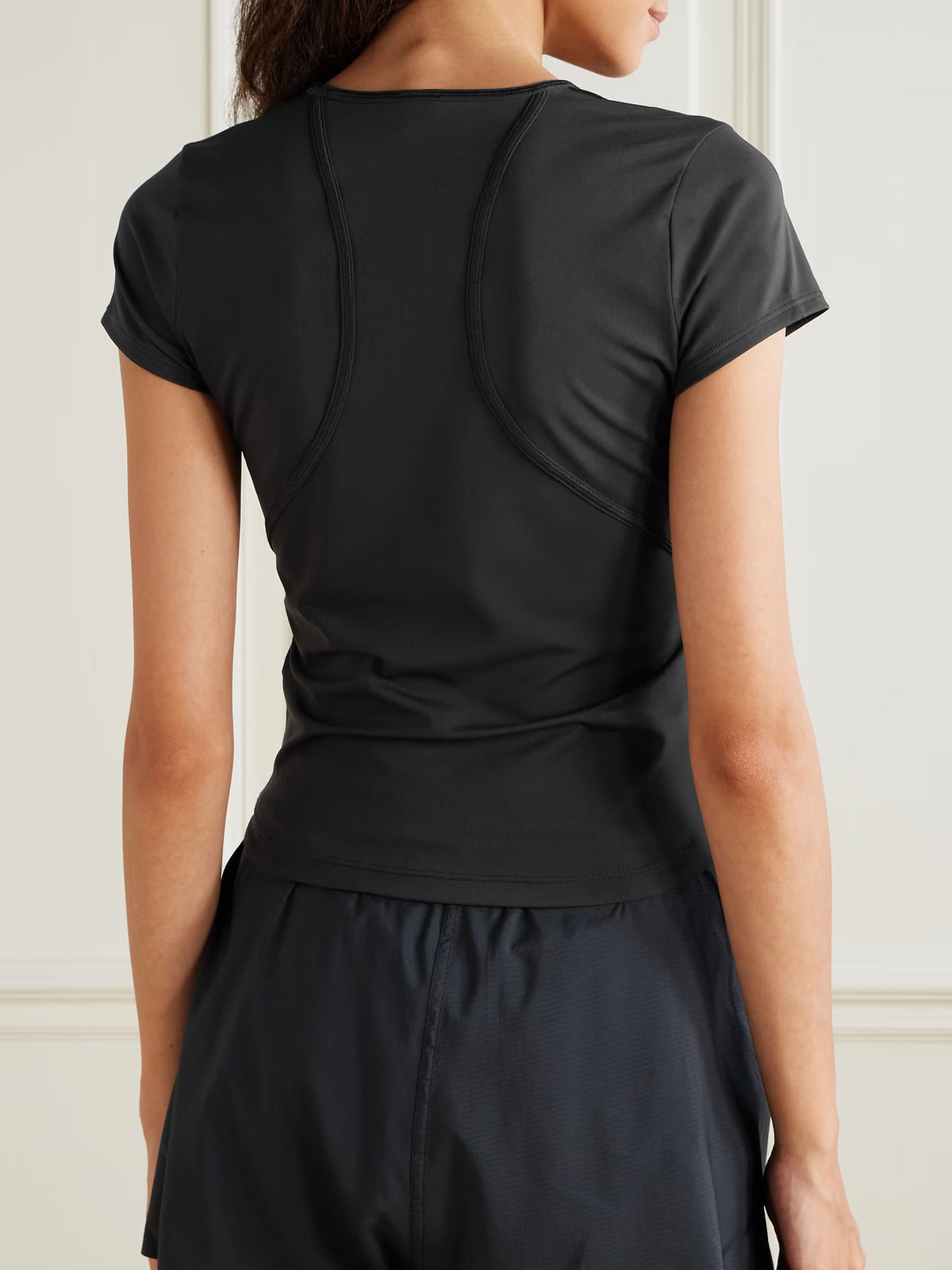 adidas by Stella McCartney - Printed Stretch Recycled-jersey Top - Black