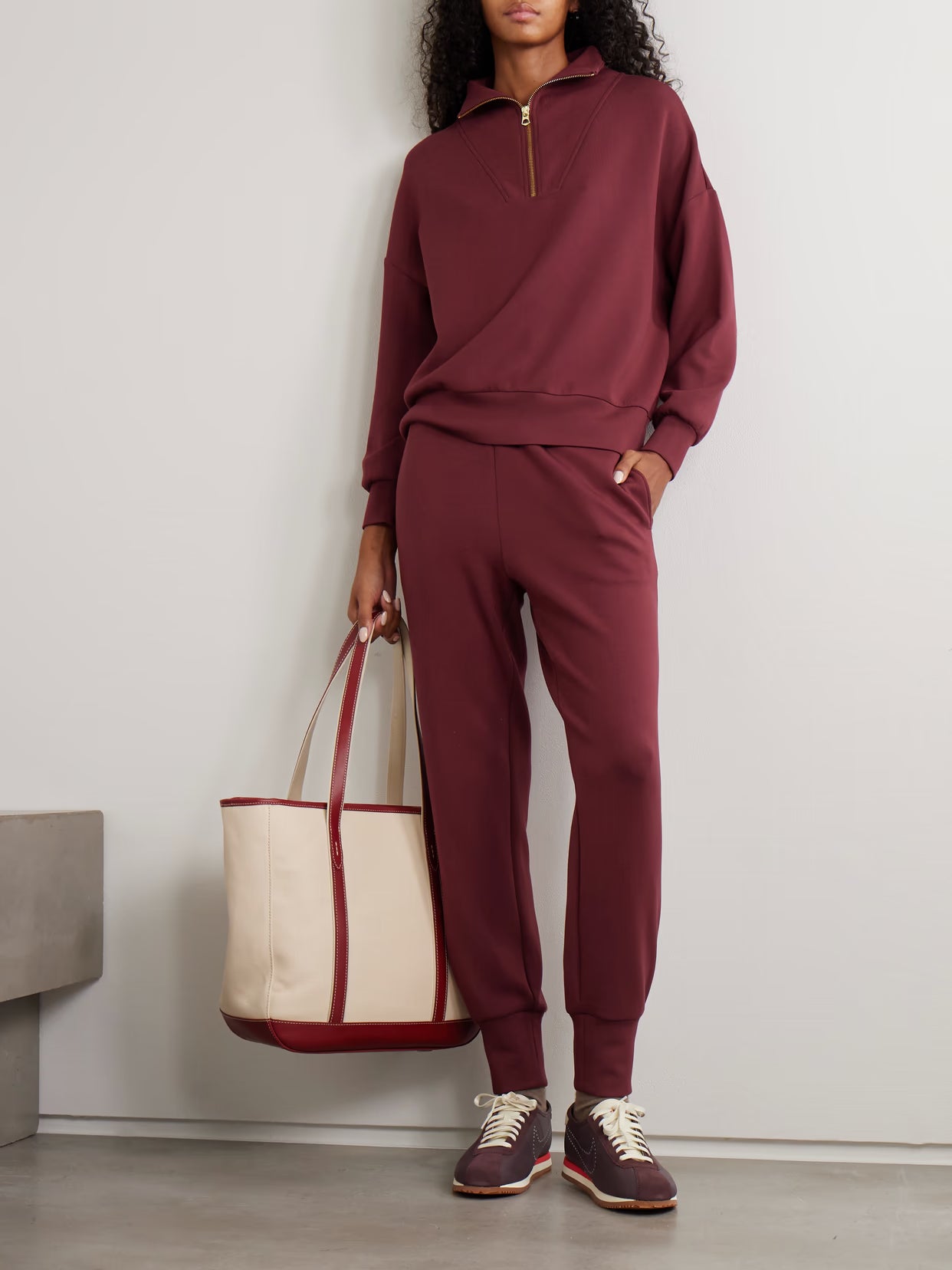 Varley - The Slim Cuff Doublesoft Track Pants - Burgundy