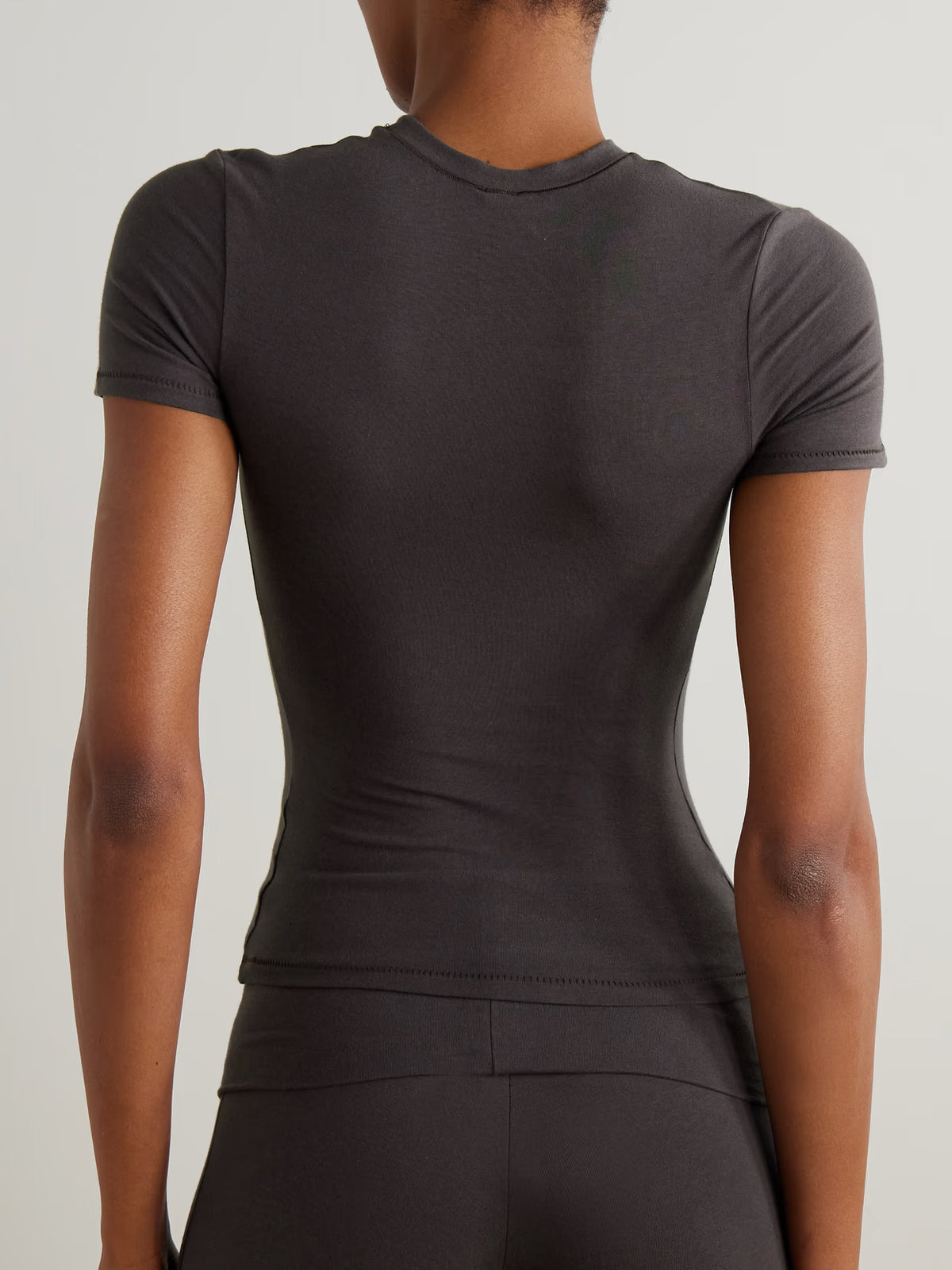 SKIMS - Stretch-cotton Jersey T-shirt - Iron