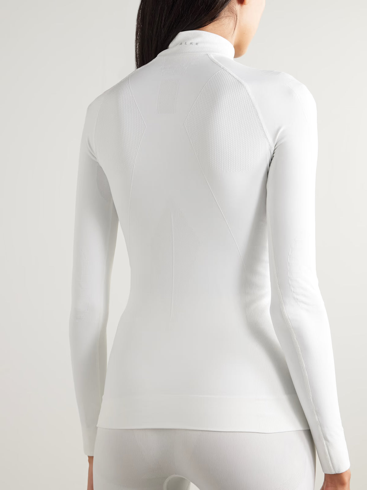 FALKE Ergonomic Sport System - Maximum Warm Stretch-jersey Turtleneck Top - White