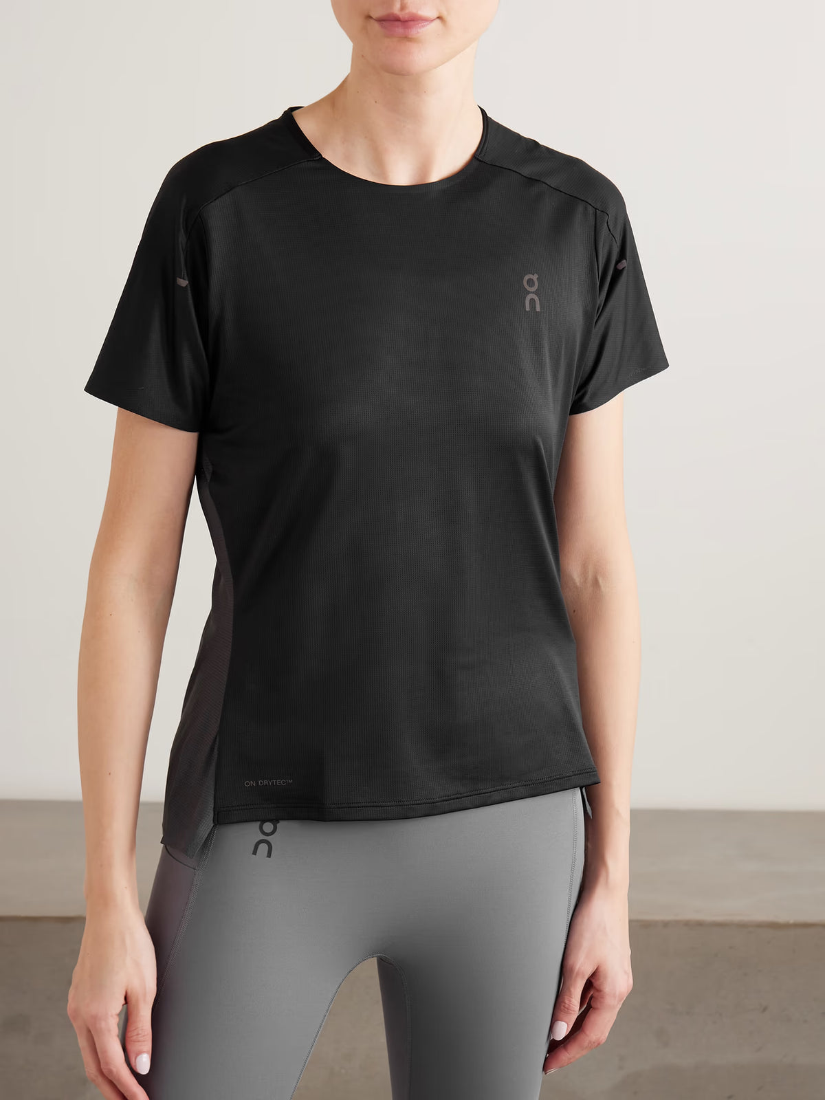 ON - Performance-t Stretch-mesh T-shirt - Black