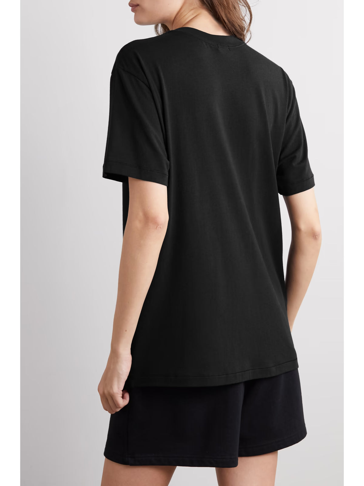 SKIMS - Boyfriend Stretch-modal And Cotton-blend Jersey T-shirt - Onyx