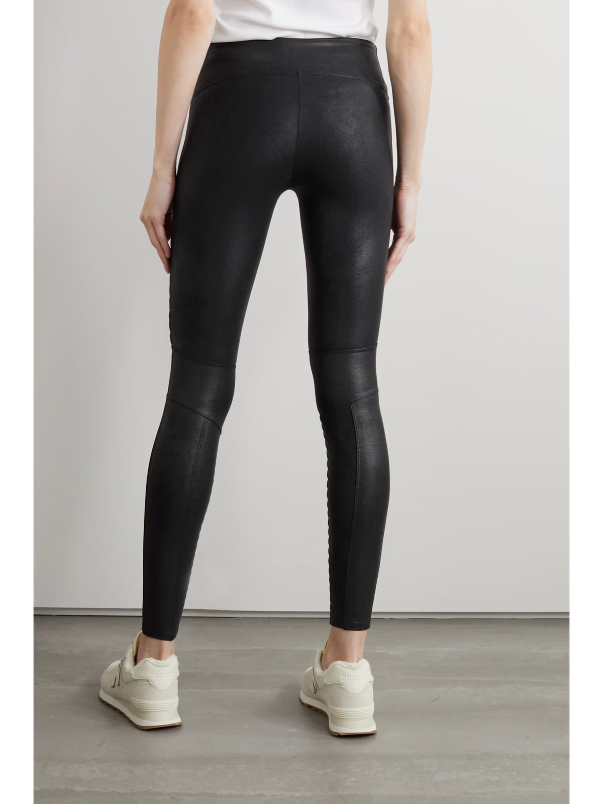 Spanx - Moto Faux Stretch-leather Leggings - Black