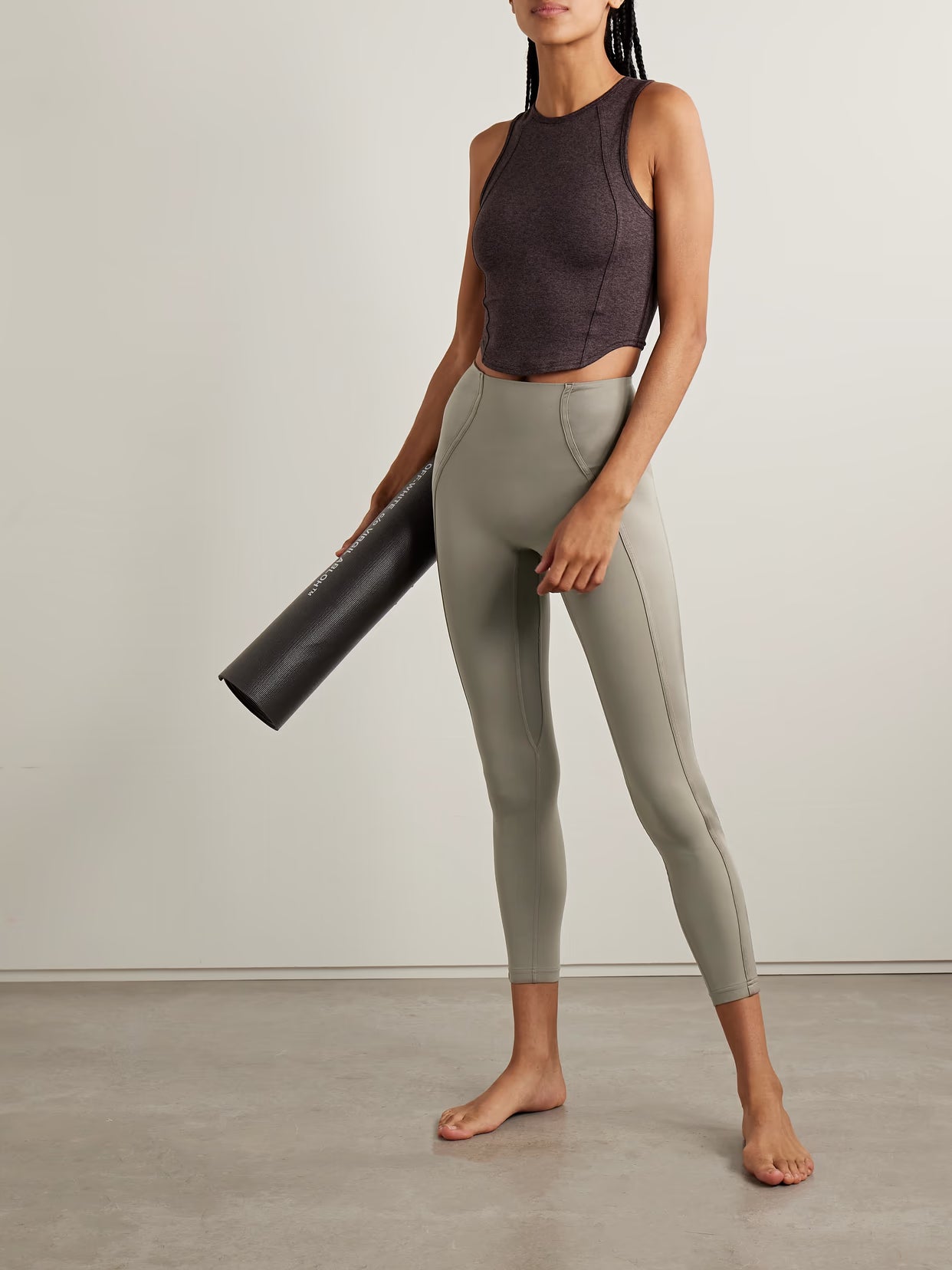lululemon - Align Paneled Stretch-satin Jersey And Nulu High-rise Leggings - 25"