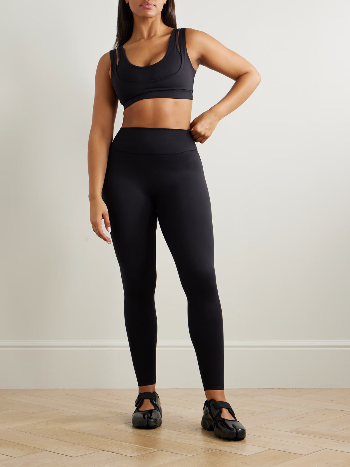 SKIMS - + Nike Double Strap Scoop Bra - Obsidian