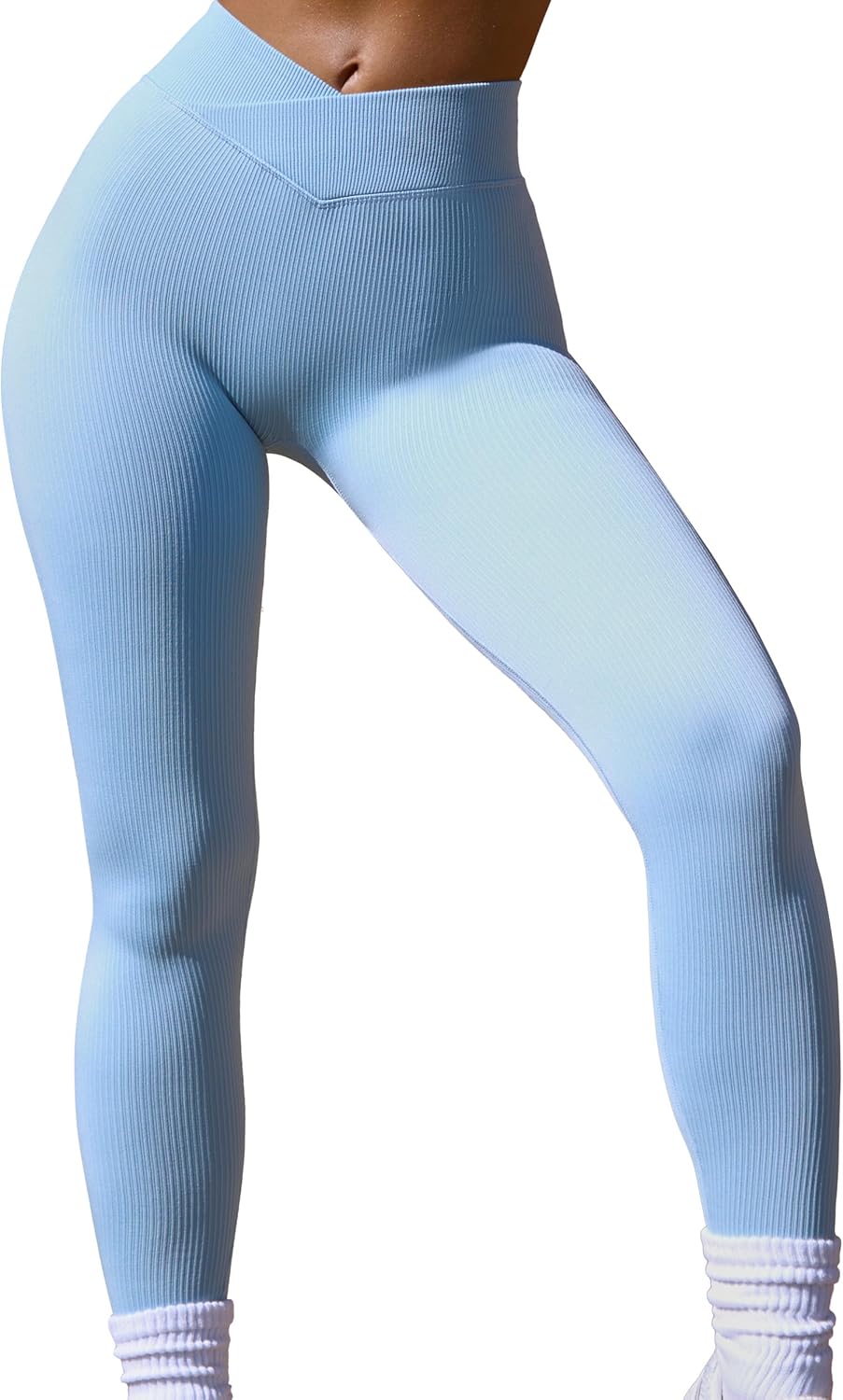 Resolute High-Waisted Ribbed Leggings – 4-Way Stretch & Squat-Proof